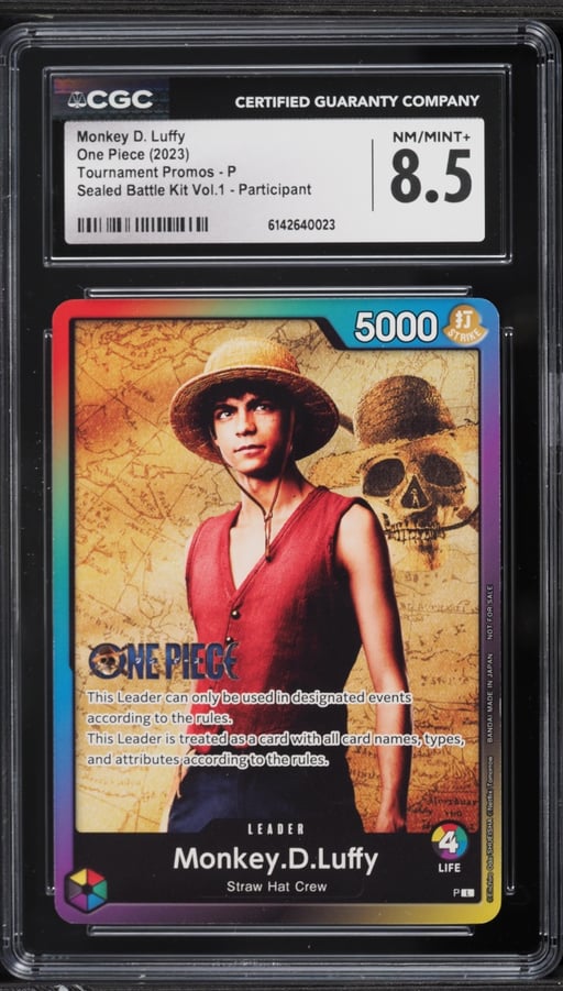 2023 One Piece Promo Sealed Battle Kit Vol. 1 Participant Monkey D. Luffy L #P CGC 8.5 NM-MT+