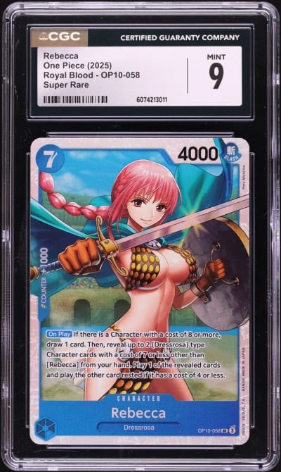 2025 One Piece Royal Blood SR Rebecca #OP10-058 CGC 9 MINT