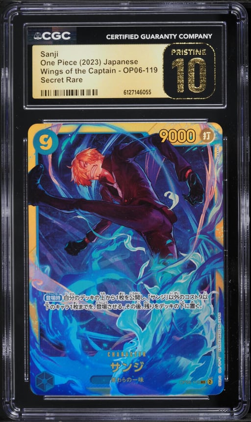 2023 One Piece Japanese Wings Of The Captain Sanji #OP06-119 CGC 10 PRISTINE