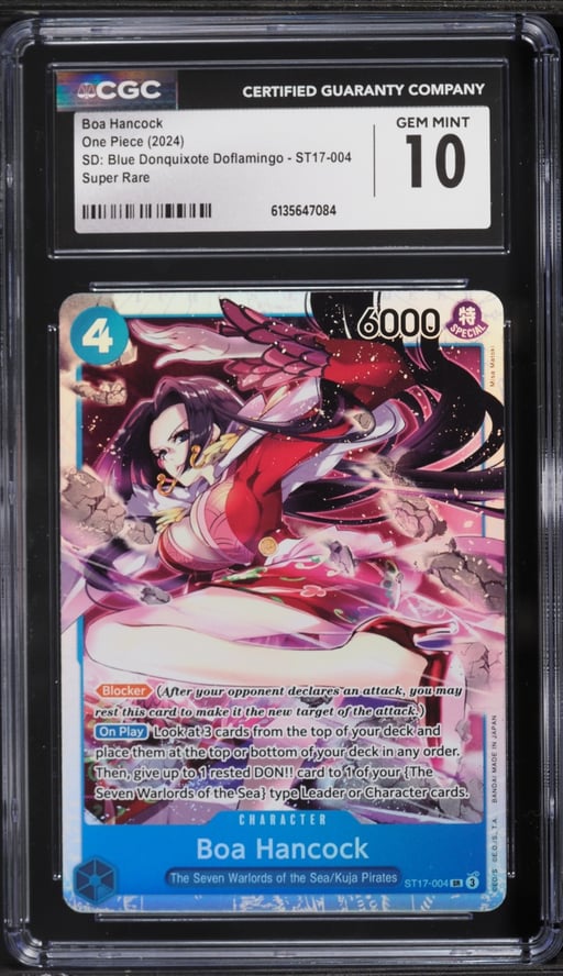 2024 One Piece Japanese Starter Deck Blue Donquixote Doflamingo SR Boa Hancock #ST17-004 CGC 10 GEM MINT