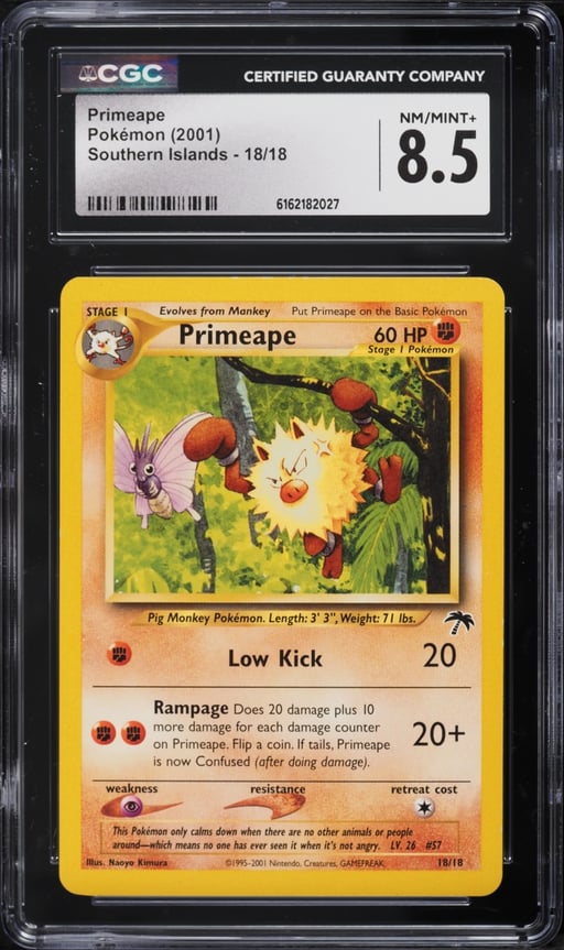 2001 Pokemon Southern Islands Primeape #18 CGC 8.5 NM-MT+