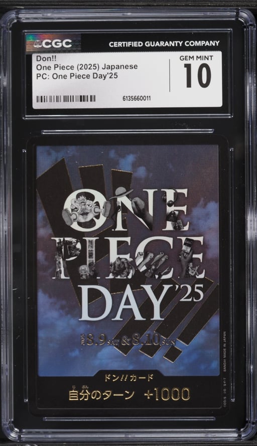 2025 One Piece Japanese Premium Collection Day '25 Don!! CGC 10 GEM MINT