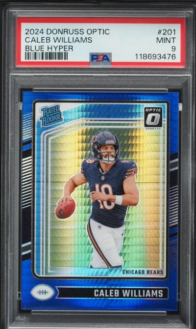 2024 Donruss Optic Blue Hyper Caleb Williams ROOKIE #201 PSA 9 MINT