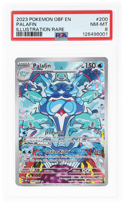 2023 Pokemon Scarlet and Violet Obsidian Flames Illustration Rare Palafin #200 PSA 8