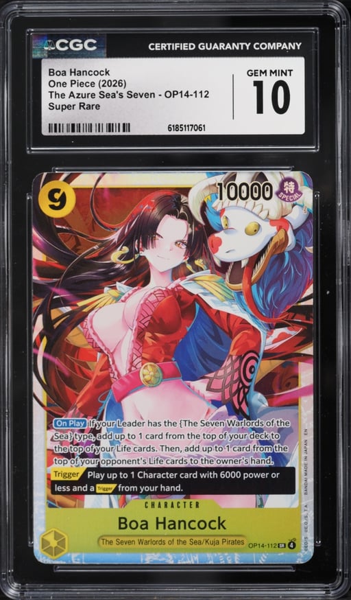 2026 One Piece The Azure Sea's Seven Boa Hancock #OP14-112 CGC 10 GEM MINT