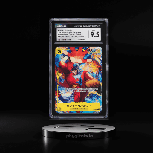 2023 One Piece Japanese Promo Saikyo Jump February Issue Alt Art Monkey D. Luffy CGC 9.5 MINT+