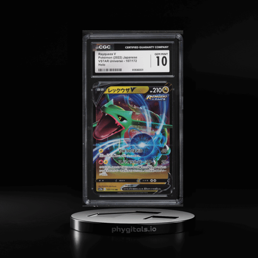 2022 Pokemon Japanese Sword & Shield VSTAR Universe Holo Rayquaza V #107 CGC 10 GEM MINT