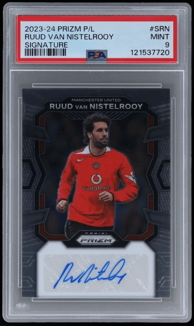 2023 Panini Prizm English Premier League Signature Ruud Van Nistelrooy #S-RN PSA 9