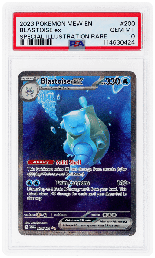 2023 Pokemon Scarlet and Violet 151 Special Illustration Rare Blastoise Ex #200 PSA 10