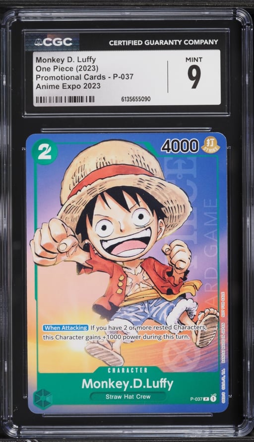 2023 One Piece Promo Anime Expo '23 Monkey D. Luffy #P-037 CGC 9 MINT