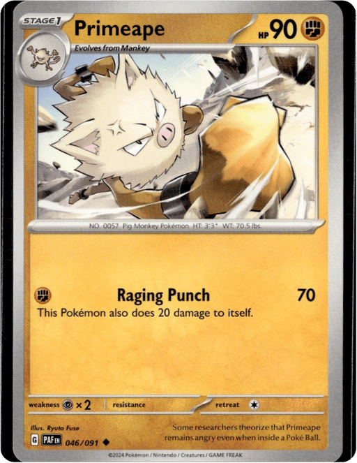 2024 Primeape #46 Paldean Fates