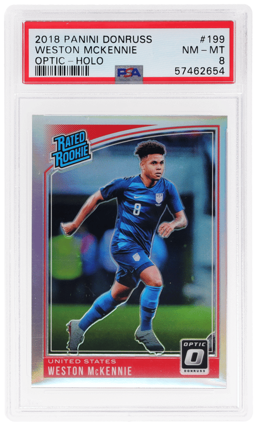 2018 Panini Donruss Optic Holo Weston Mckennie #199 PSA 8