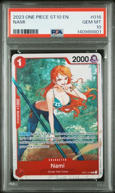 2023 ONE PIECE ULTRA DECK ST10-THE THREE CAPTAINS 016 NAMI PSA 10
