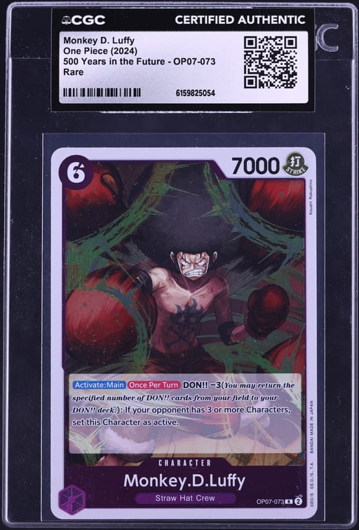 2024 One Piece 500 Years In The Future Monkey D. Luffy #OP07-073 CGC AUTH