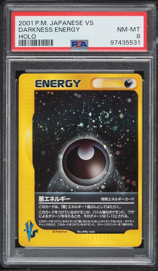 2001 Pokemon Japanese VS Holo Darkness Energy PSA 8 NM-MT