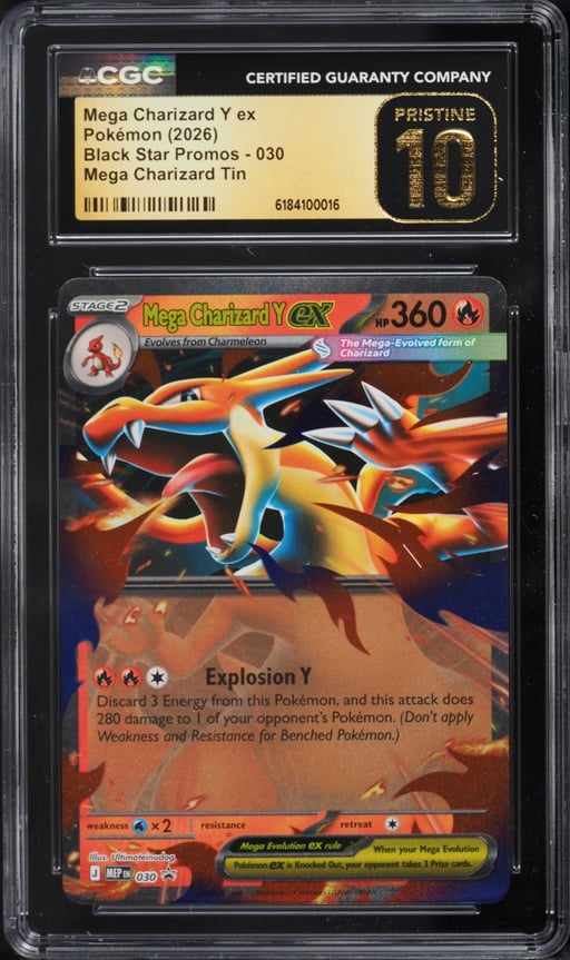 2026 Pokemon Mega Evolution Promo Tin Mega Charizard Y ex #30 CGC 10 PRISTINE