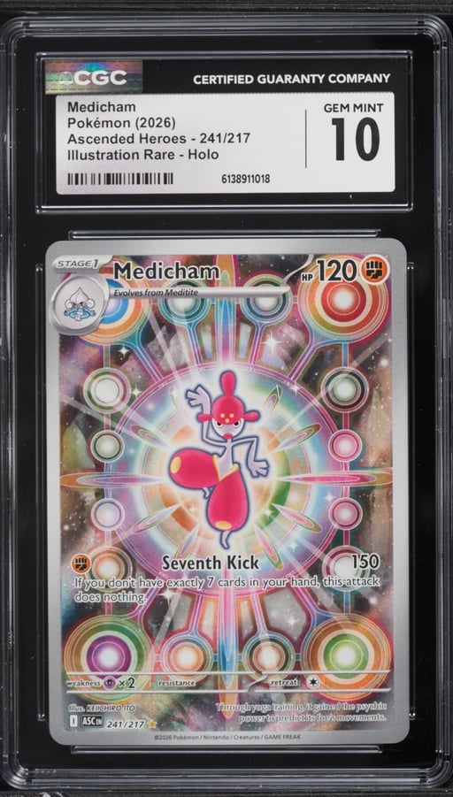 2026 Pokemon Mega Evolution Ascended Heroes IR Medicham #241 CGC 10 GEM MINT