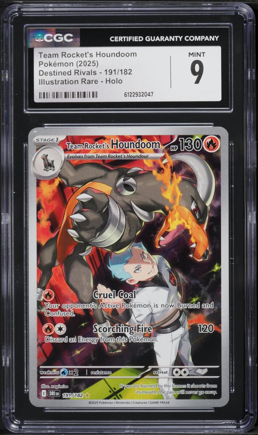 2025 Pokemon Scarlet & Violet Destined Rivals IR Team Rocket's Houndoom #191 CGC 9 MINT