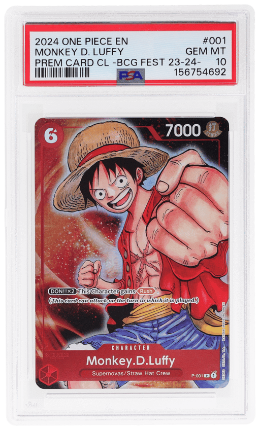 2024 One Piece Premium Card Collection Bandai Games Fest 23 To 24 Monkey D. Luffy #P001 PSA 10