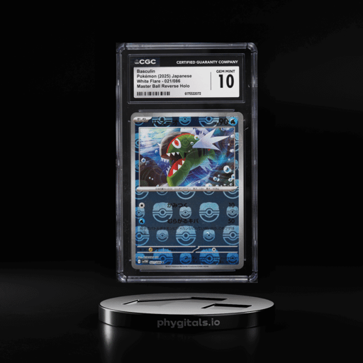 2025 Pokemon Japanese Scarlet & Violet White Flare Master Ball Reverse Holo Basculin #21 CGC 10