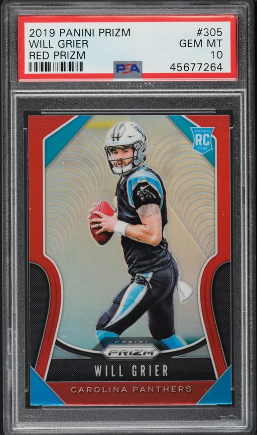 2019 Panini Prizm Red Will Grier ROOKIE #305 PSA 10 GEM MINT