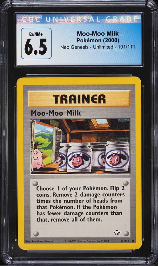 2000 Pokemon Neo Genesis Moo-Moo Milk #101 CGC 6.5 EXMT+
