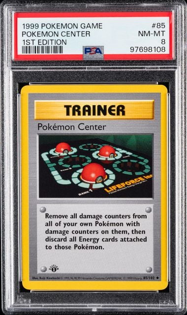 1999 POKEMON GAME #85 POKEMON CENTER 1ST EDITION PSA 8