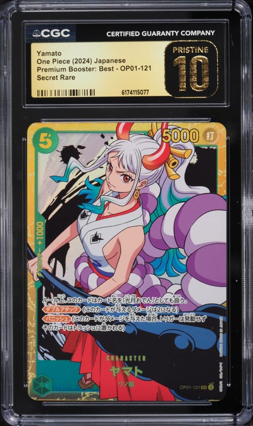2024 One Piece Japanese Premium Booster Best SEC Yamato #OP01-121 CGC 10 PRISTINE