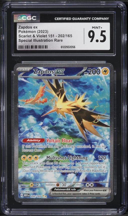 2023 Pokemon Scarlet & Violet 151 SIR Zapdos ex #202 CGC 9.5 MINT+