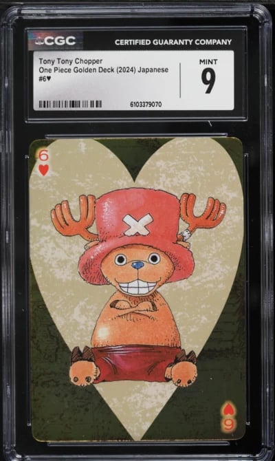 2024 One Piece Japanese Golden Deck Playing Cards Tony Chopper CGC 9 MINT