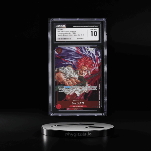 2024 One Piece Japanese Promo Weekly Shonen Jump Alt Art Shanks #P-083 CGC 10 GEM MINT