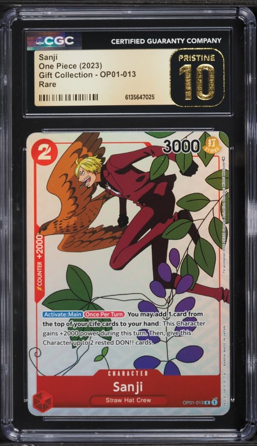 2023 One Piece Gift Collection Sanji #OP01-013 CGC 10 PRISTINE