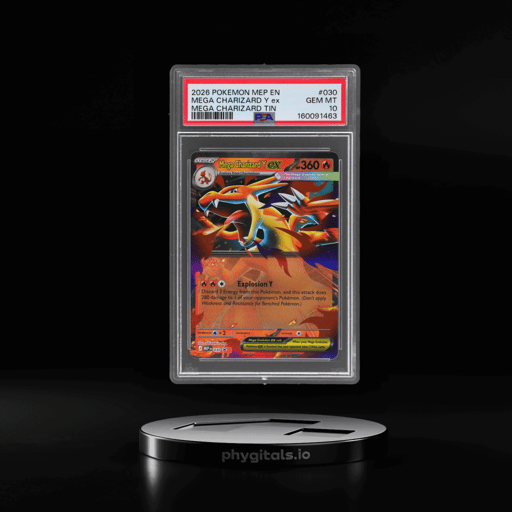 2026 Pokemon Mega Evolution Black Star Promo Mega Charizard Tin Mega Charizard Y Ex #030 PSA 10