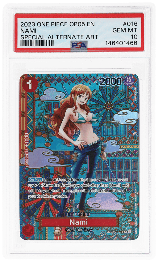 2023 One Piece Awakening of the New Era Special Alternate Art Nami #OP01-016 PSA 10