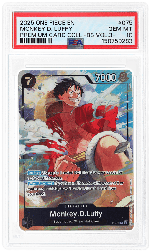 2025 Premium Collection Best Selection Vol. 3 - English (Borderless) Alt Art Monkey D. Luffy #P-075 PSA 10