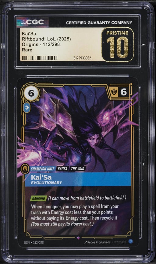 2025 Riftbound: LoL Origins Kai'Sa #112 CGC 10 PRISTINE