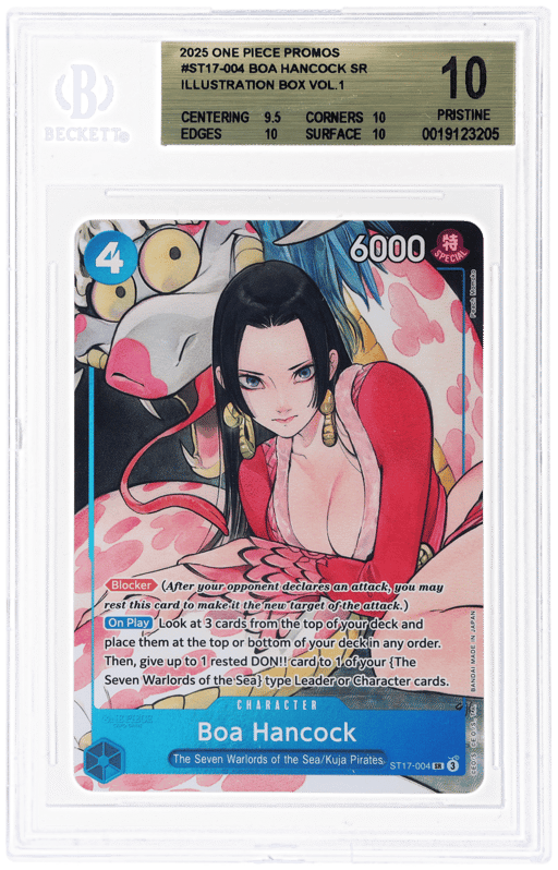 2025 One Piece Promo Illustration Box Volume 1 Boa Hancock #ST17004 BGS 10