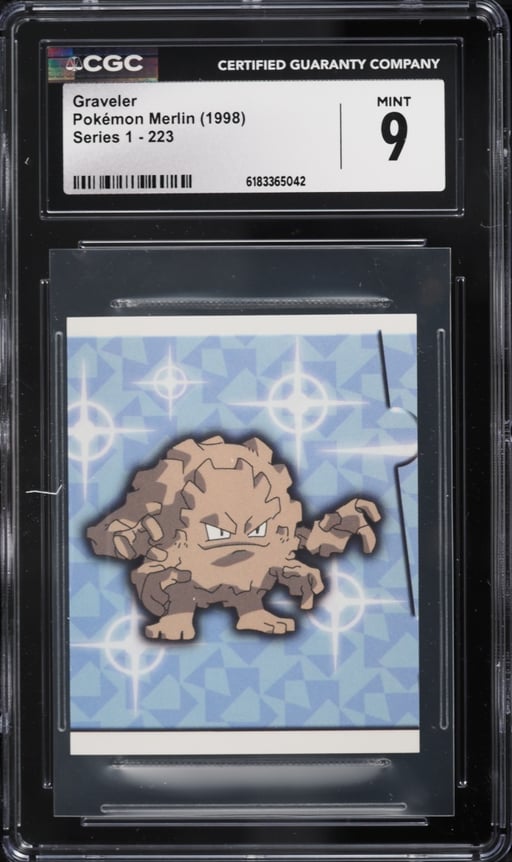 1998 Pokemon Merlin Series 1 Graveler #223 CGC 9 MINT