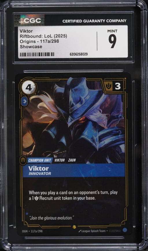 2025 Riftbound League Of Legends LoL Origins Viktor #117a CGC 9 MINT