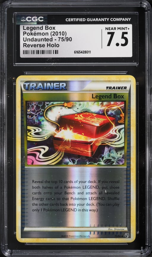 2010 Pokemon HeartGold & SoulSilver Undaunted Reverse Holo Legend Box #75 CGC 7.5 NRMT+