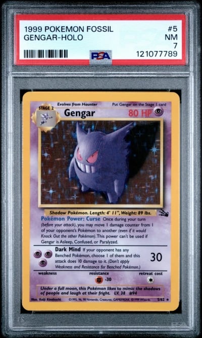 1999 POKEMON FOSSIL #5 GENGAR-HO