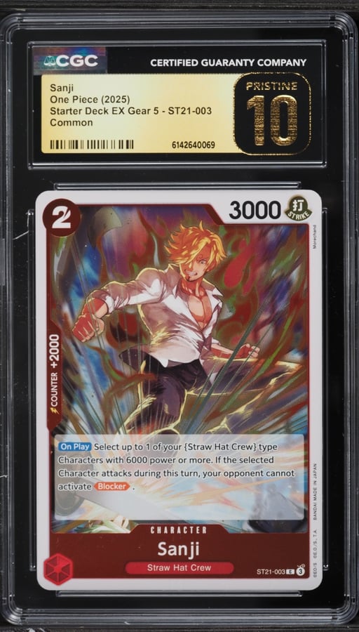 2025 One Piece Starter Deck EX Gear 5 Sanji #ST21-003 CGC 10 PRISTINE