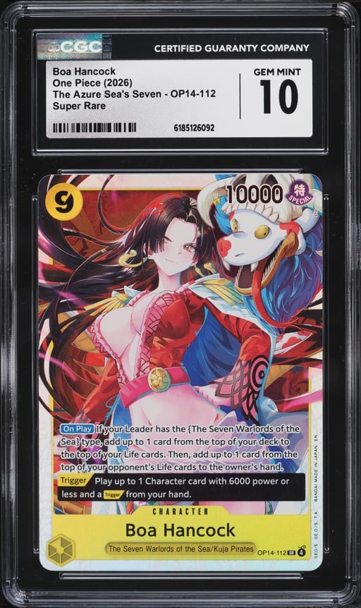 2026 One Piece The Azure Sea's Seven Boa Hancock #OP14-112 CGC 10 GEM MINT