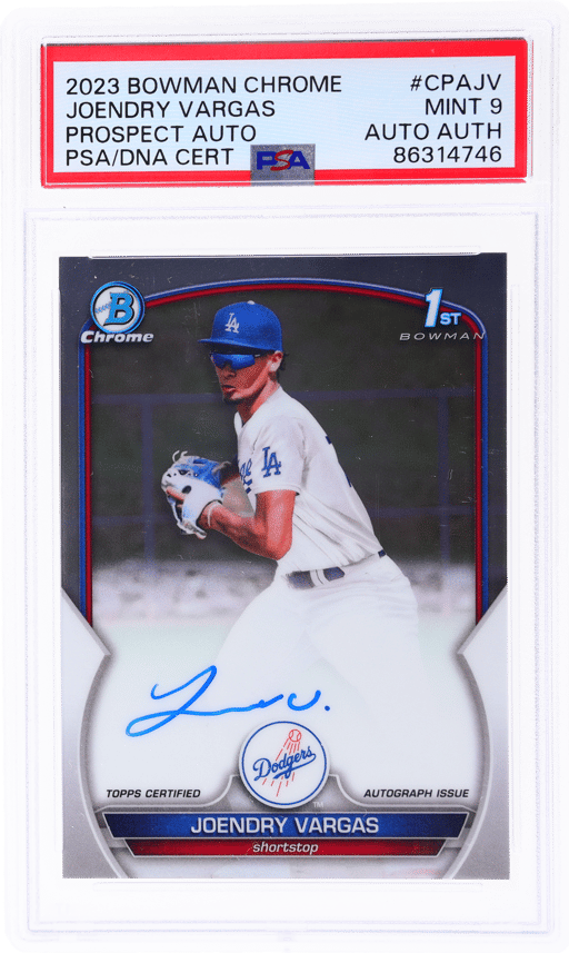 2023 Bowman Chrome Prospect Autograph Joendry Vargas #CPAJV PSA 9