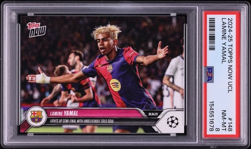 2024 Topps Now UEFA Lamine Yamal #148 PSA 8 NM-MT