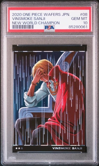 2020 ONE PIECE WAFERS JPN NEW WORLD CHAMP #08 VINSMOKE SANJI PSA 10