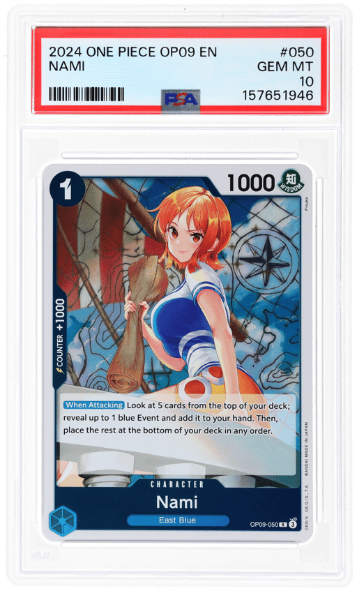 2024 One Piece Emperors In the New World Nami #OP09-050 PSA 10