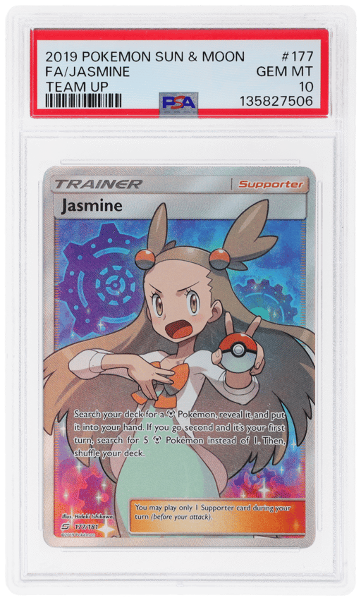 2019 Pokemon Sun and Moon Team Up Jasmine #177 PSA 10