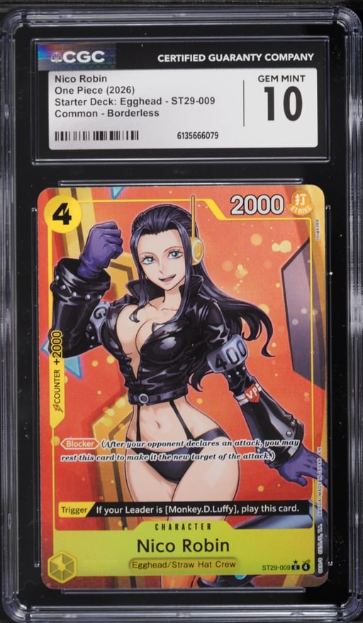 2026 One Piece Starter Deck Egghead Borderless Alt Art Nico Robin #ST29-009 CGC 10 GEM MINT