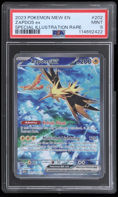 2023 Pokemon Scarlet and Violet 151 Special Illustration Rare Zapdos Ex #202 PSA 9